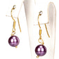 Conjunto de Plata Bañada en Oro con Perla de concha ( Pendientes +Pulsera )
