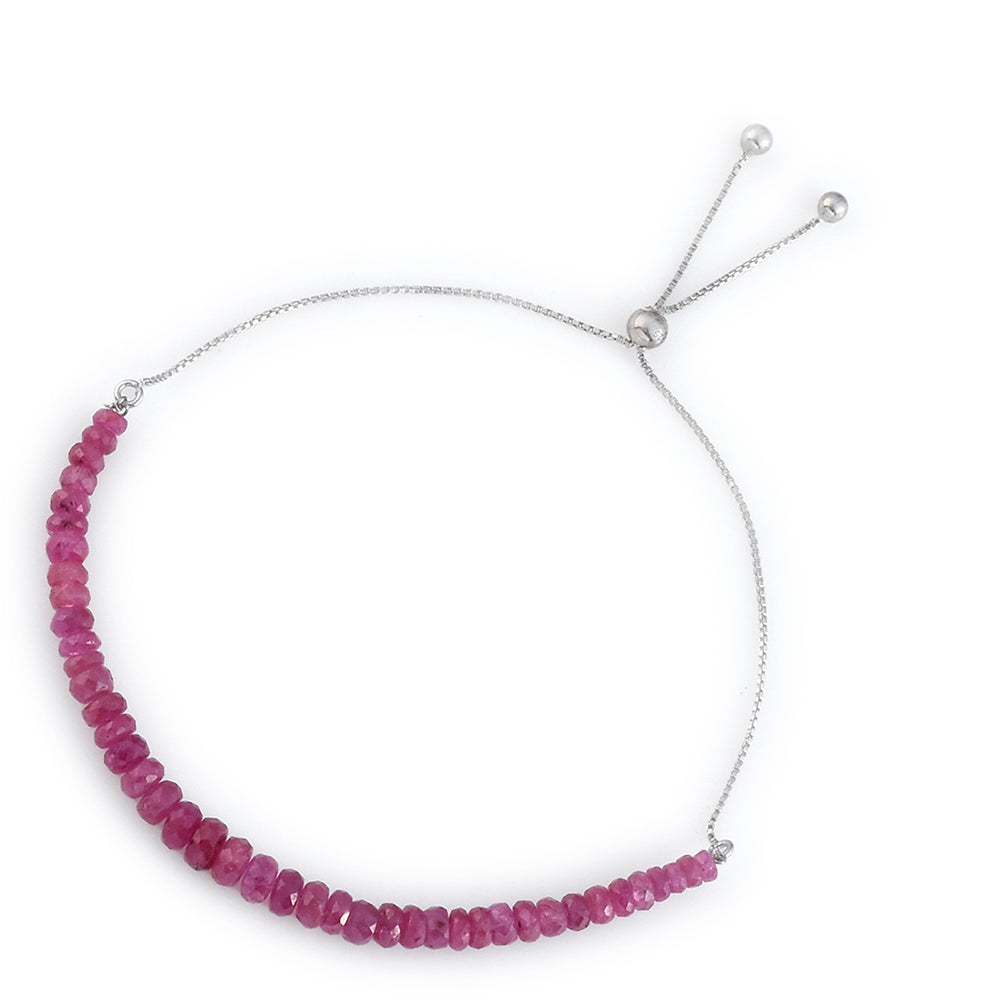 Pulsera de Plata con Rubí de Mozambique 3 