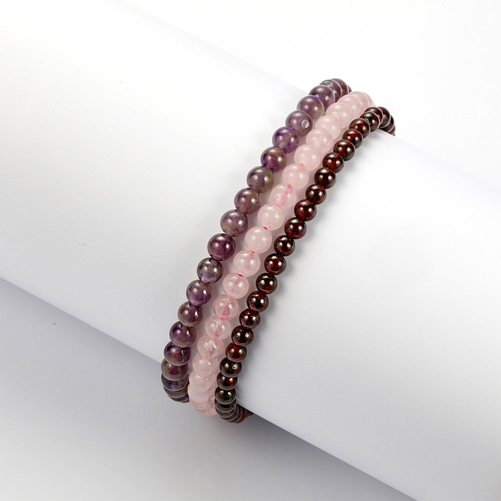 Conjunto Pepita con Amatista y Cuarzo Rosado ( Pulsera ) 1 