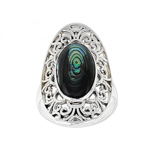 Anillo de Plata con Concha de abulón