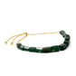 Pulsera de Plata Bañada en Oro con Anenturina Verde