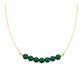 Collar de Plata Bañada en Oro con Jade Verde