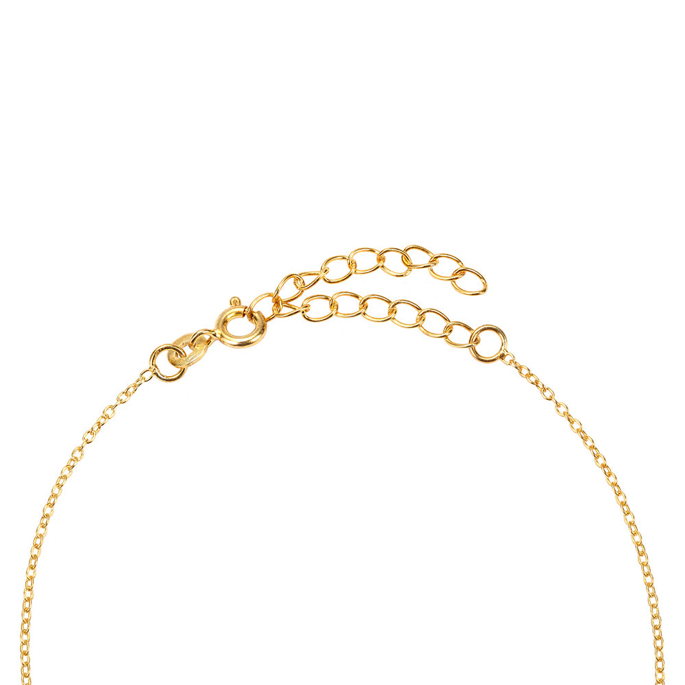 Collar de Plata Bañada en Oro con Amazonita 4 