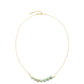 Collar de Plata Bañada en Oro con Amazonita