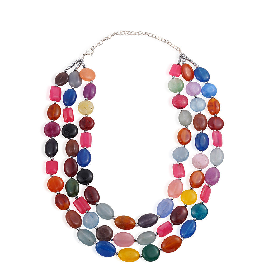 Collar de Aleación Bañado en Oro con Jade