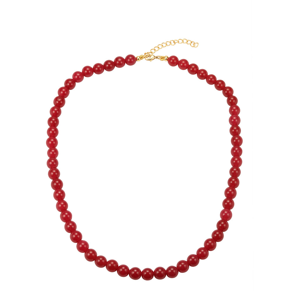 Collar de Aleación Bañado en Oro con Jade 1 