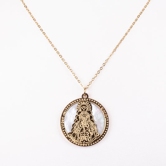 Collar Acero Inoxidable con Madreperla