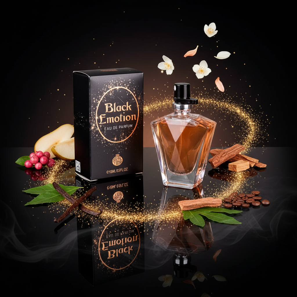15 ml EDP " BLACK EMOTION" fragancia oriental avainillada 6 