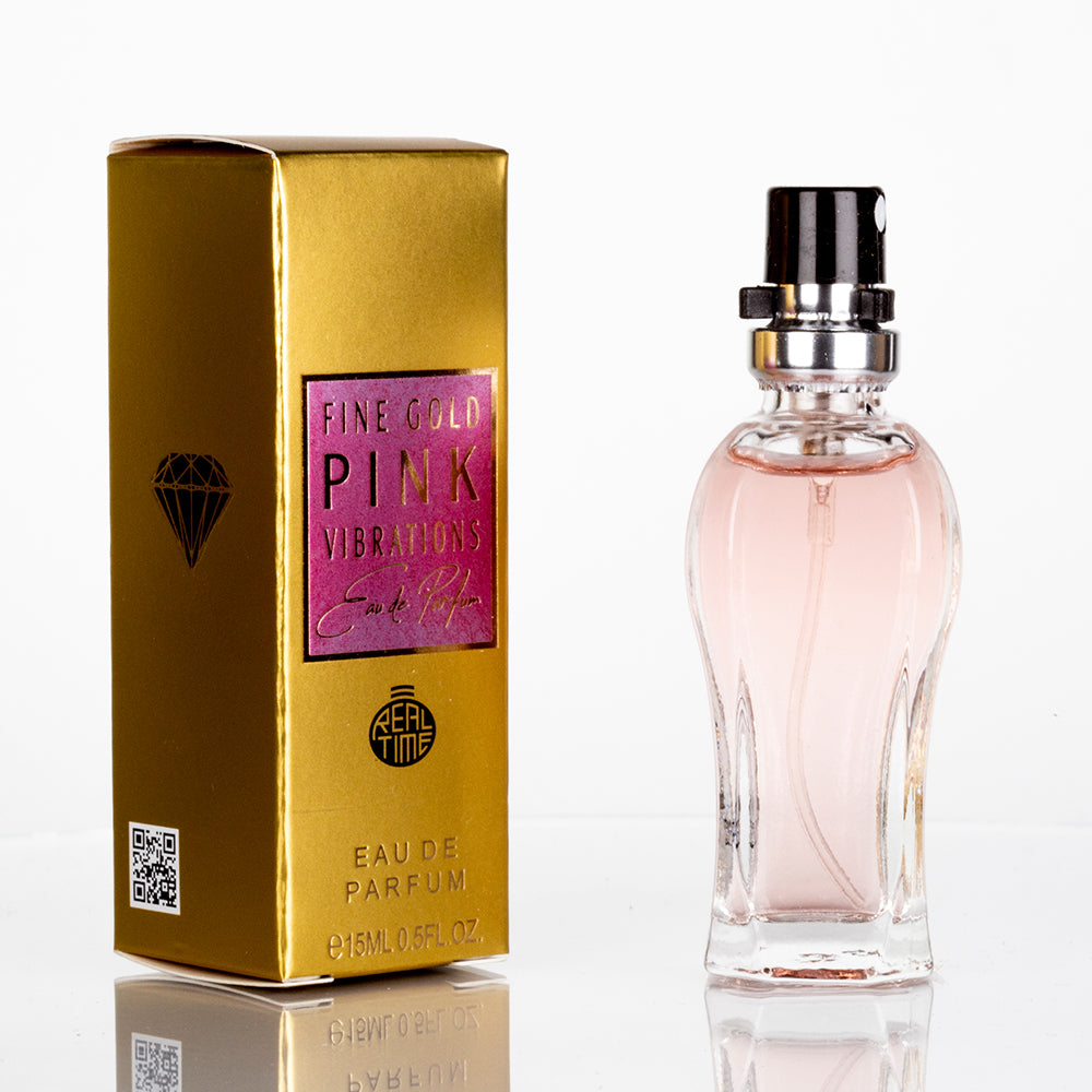 15ml EDP "FINE GOLD PINK VIBRATIONS" fragancia cítrica frutal 2 