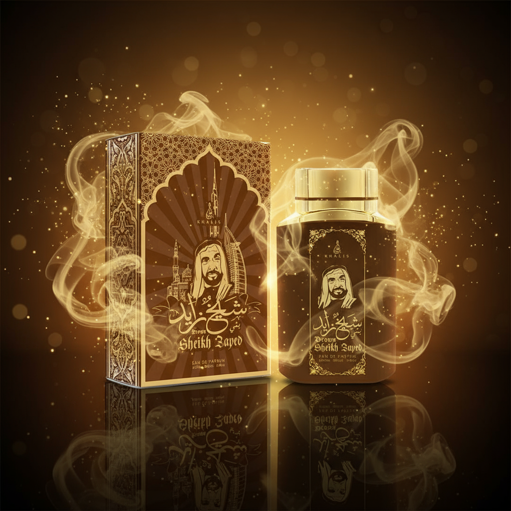 100 ml Eau de Perfume SHEIKH ZAYED BROWN Fragancia Oud y Vainilla para Hombre 2 