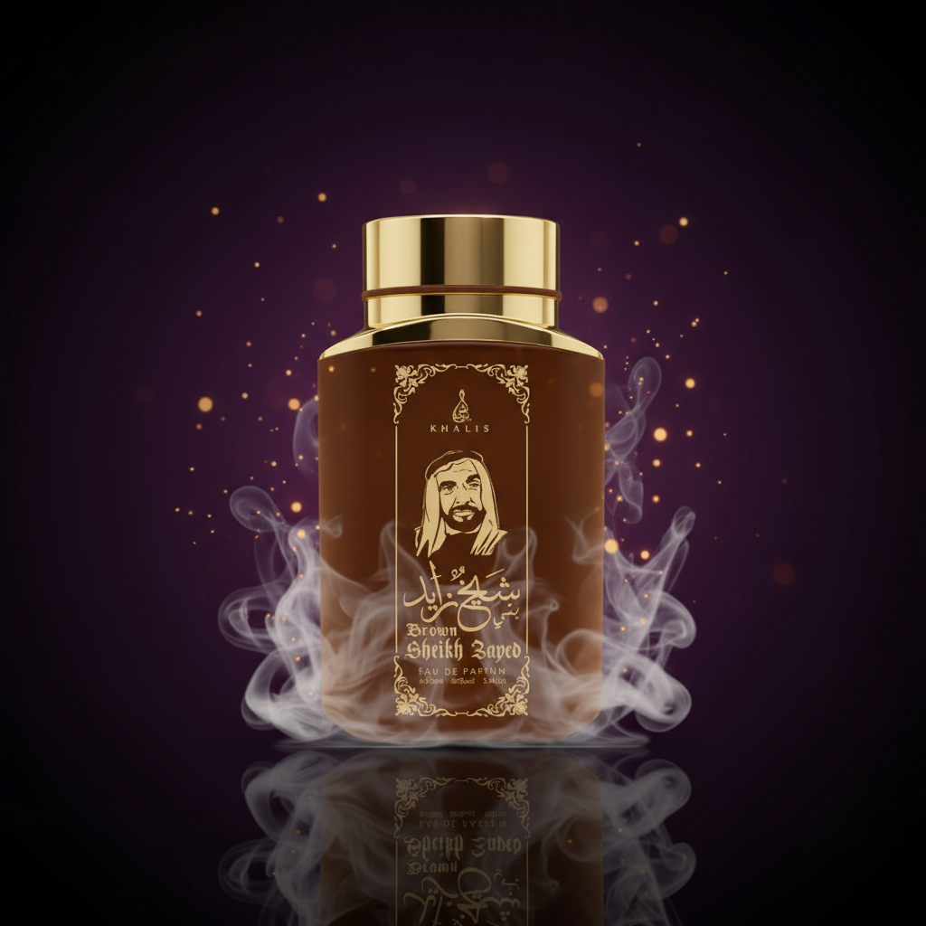100 ml Eau de Perfume SHEIKH ZAYED BROWN Fragancia Oud y Vainilla para Hombre 5 
