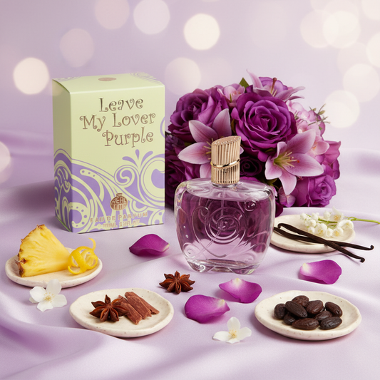 LEAVE MY LOVER PURPLE, EDP 100 ml, fragancia oriental avainillada para mujeres