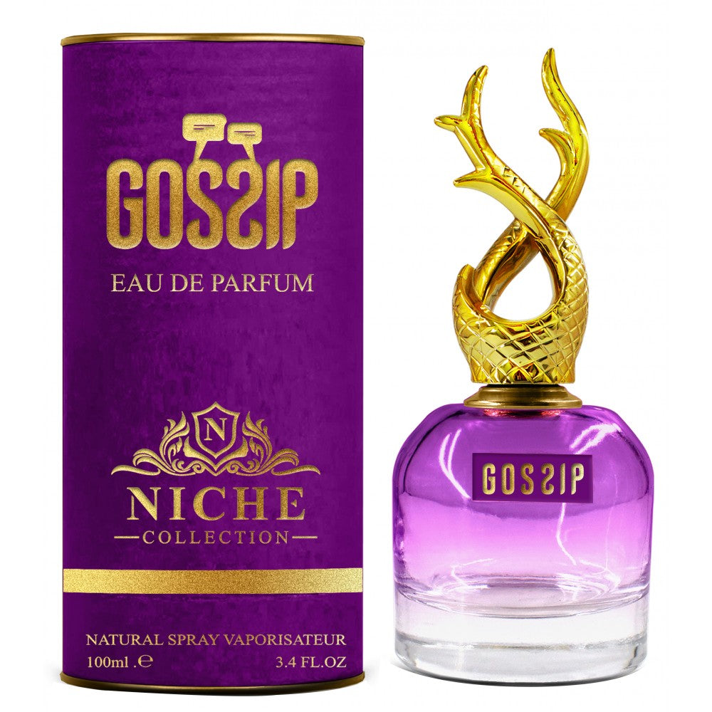 100 ml Eau de Perfume Oriental GOSSIP (Top: Bergamot, Tangerine, Green; Middle: Orange Blossom, Tuberose, Ylang-ylang, Caramel; Base: Vanilla, Powdery, Salicylate, Musk)