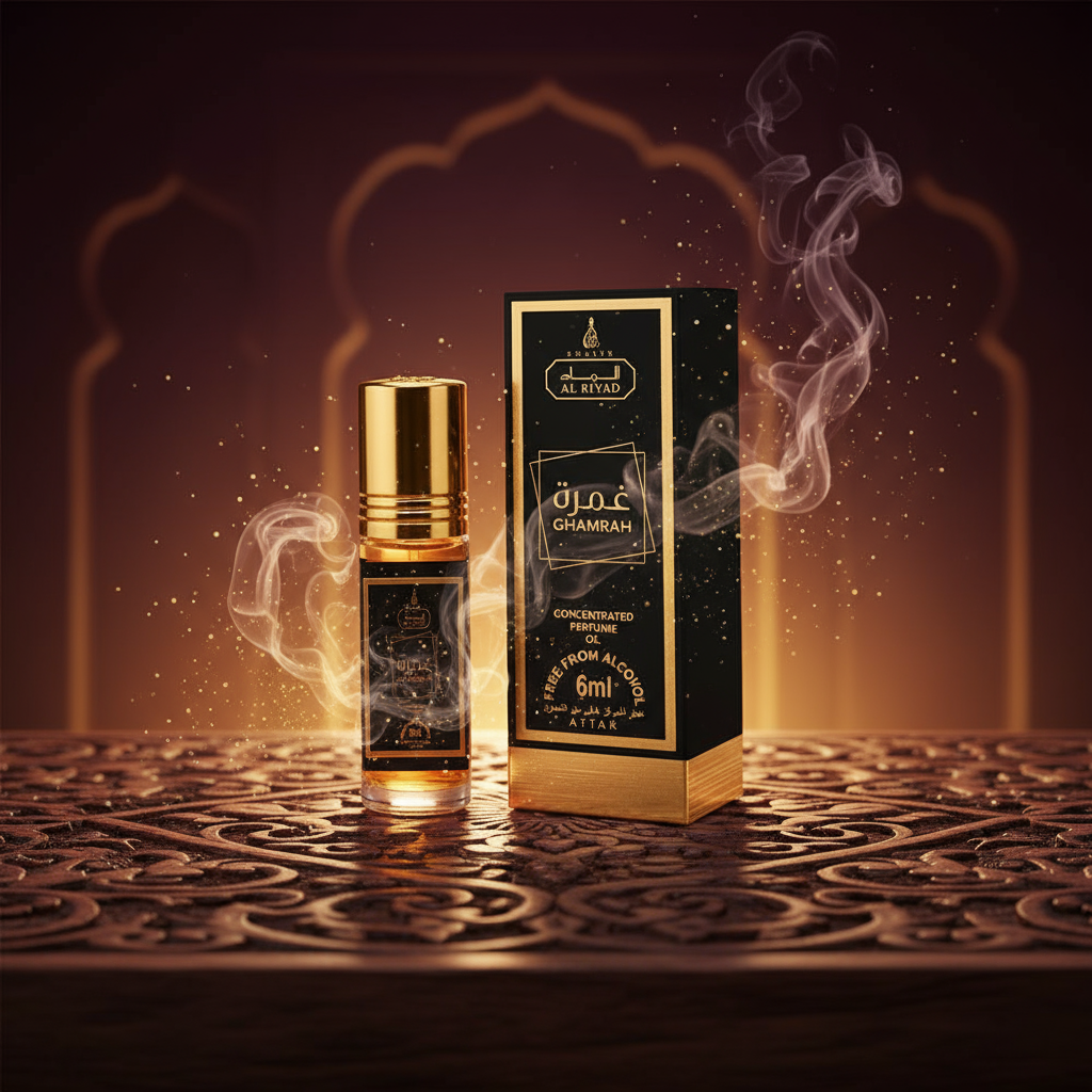 "Ghamrah" perfume en aceite de 6ml, fragancia oriental amaderada unisex 1 