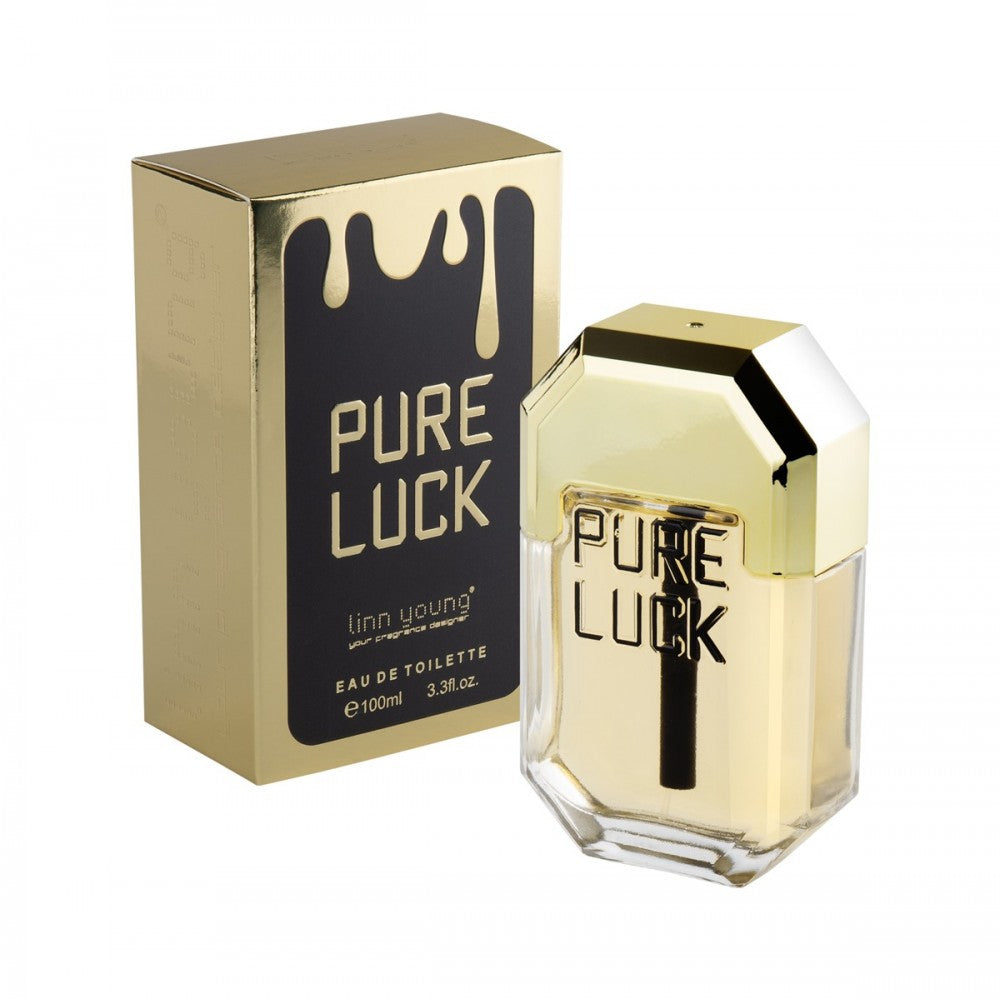 Linn Young EDT 100 ml "Pure Luck" – fragancia amaderada y especiada
