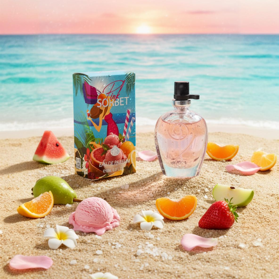 15 ml EDP " PINK SORBET" fragancia frutal aromática