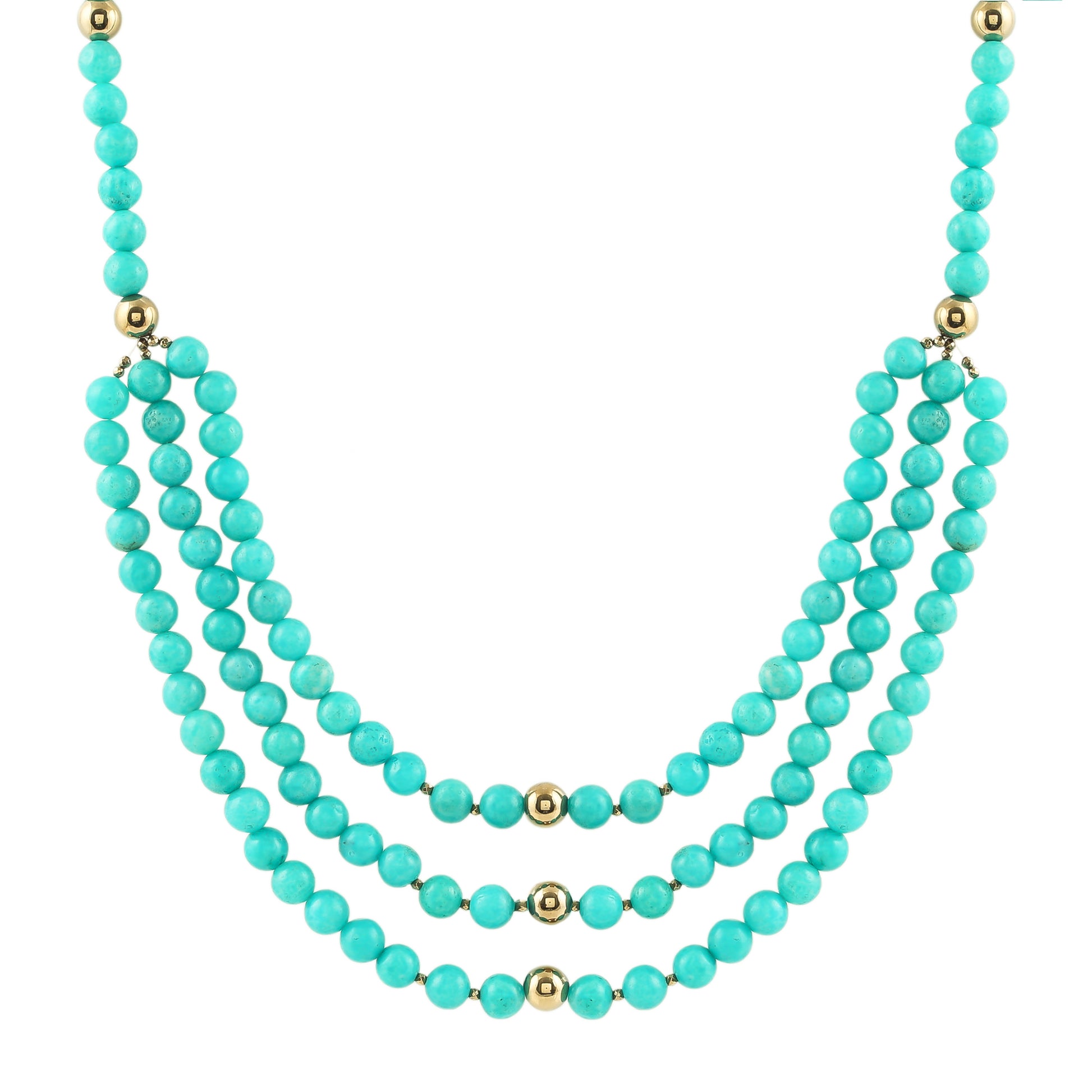 Collar de Plata Bañada en Oro con Amazonita 1 