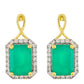 Pendientes de Oro 9K con Esmeralda de Zambia y Zircón natural