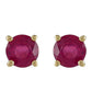 Pendientes de Oro 9K con Rubí de Tailandia