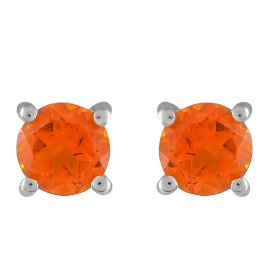 Pendientes de Plata con Cuarzo Padparadscha