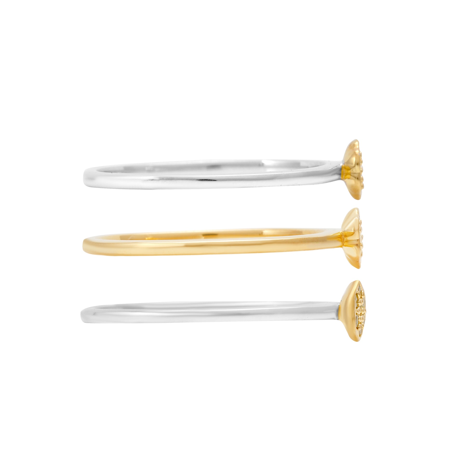 Conjunto de Plata Bañada en Oro con Diamante Verde Veronés ( Anillo ) 5 