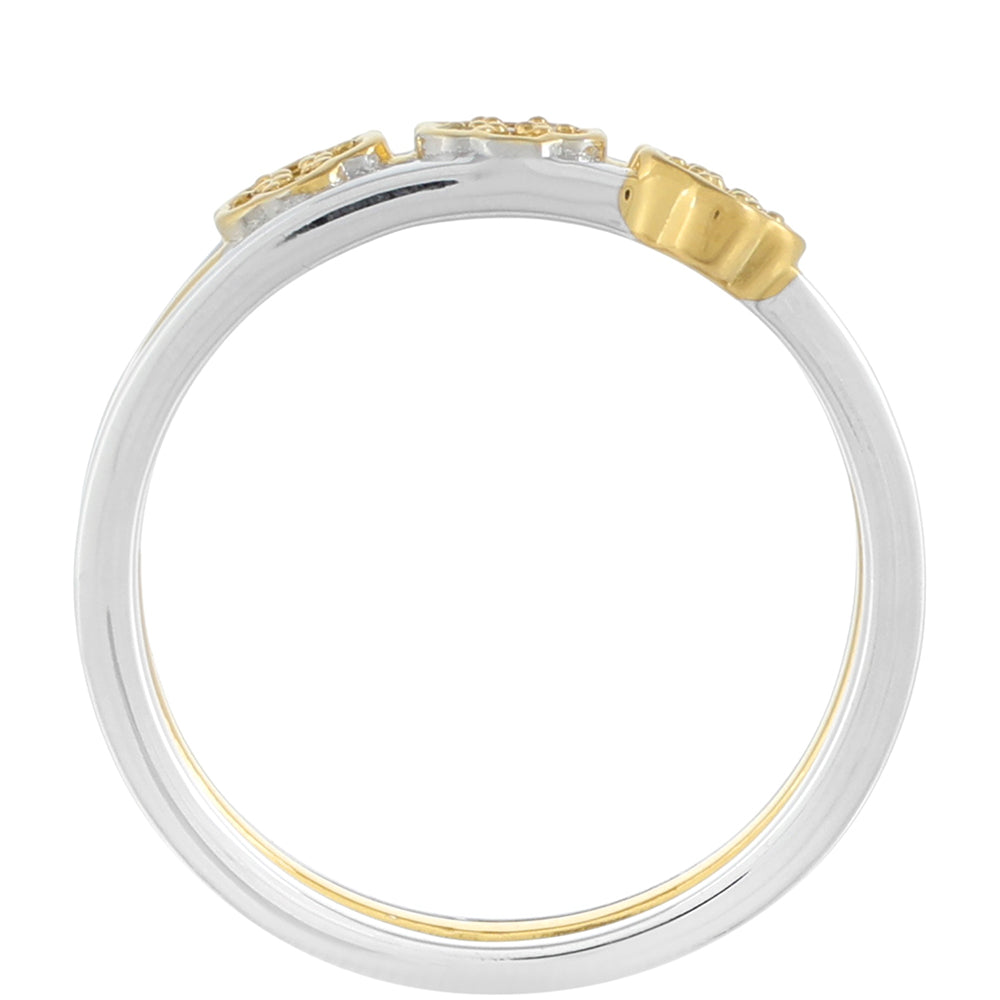 Conjunto de Plata Bañada en Oro con Diamante Verde Veronés ( Anillo ) 4 