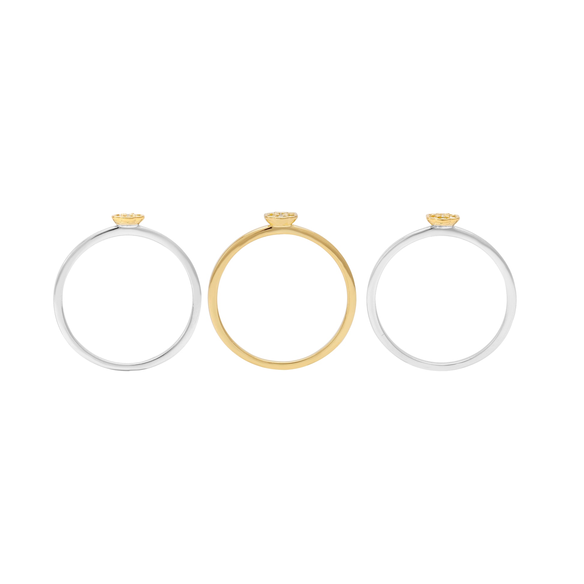 Conjunto de Plata Bañada en Oro con Diamante Verde Veronés ( Anillo ) 9 