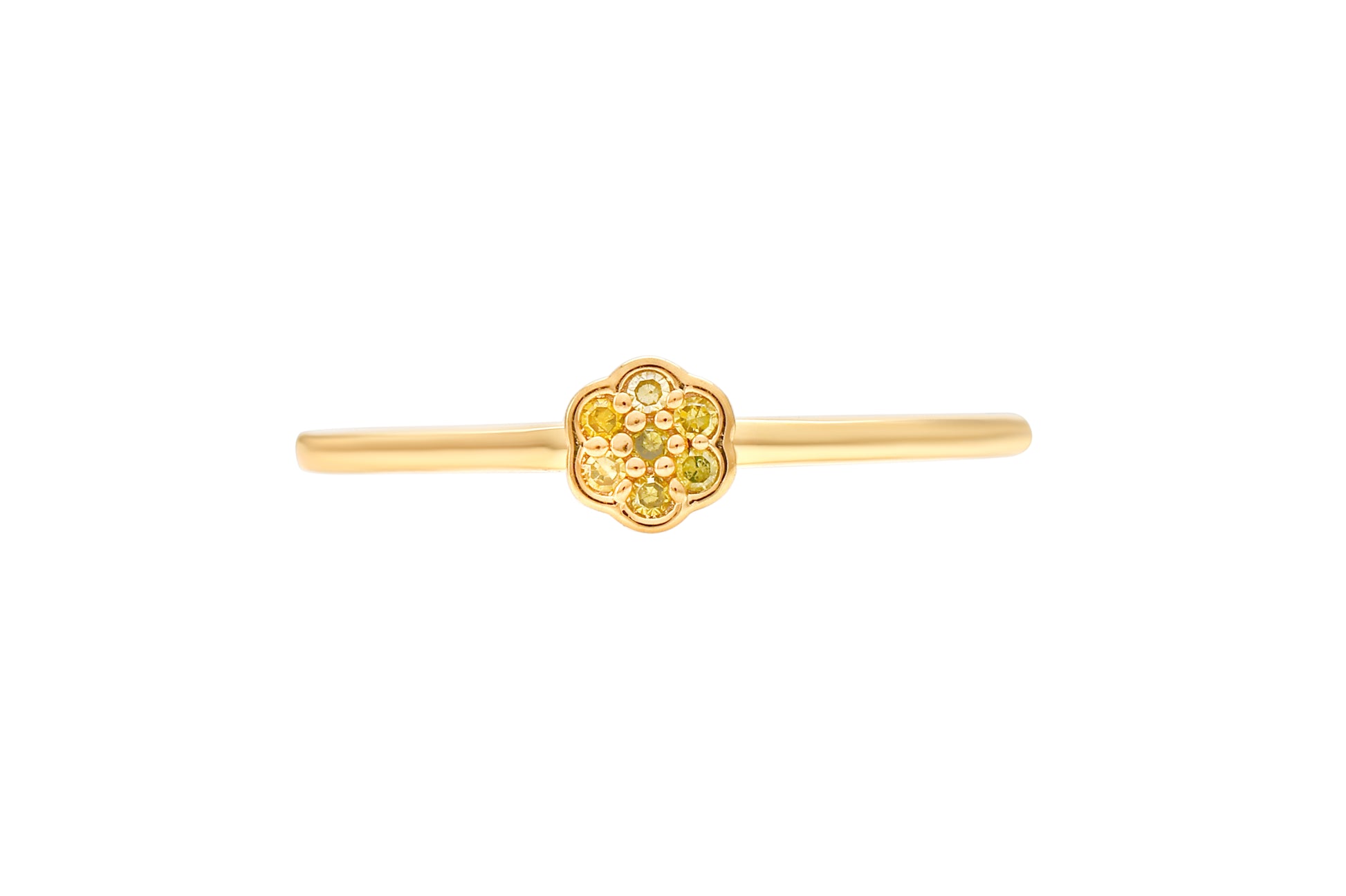 Conjunto de Plata Bañada en Oro con Diamante Verde Veronés ( Anillo ) 10 