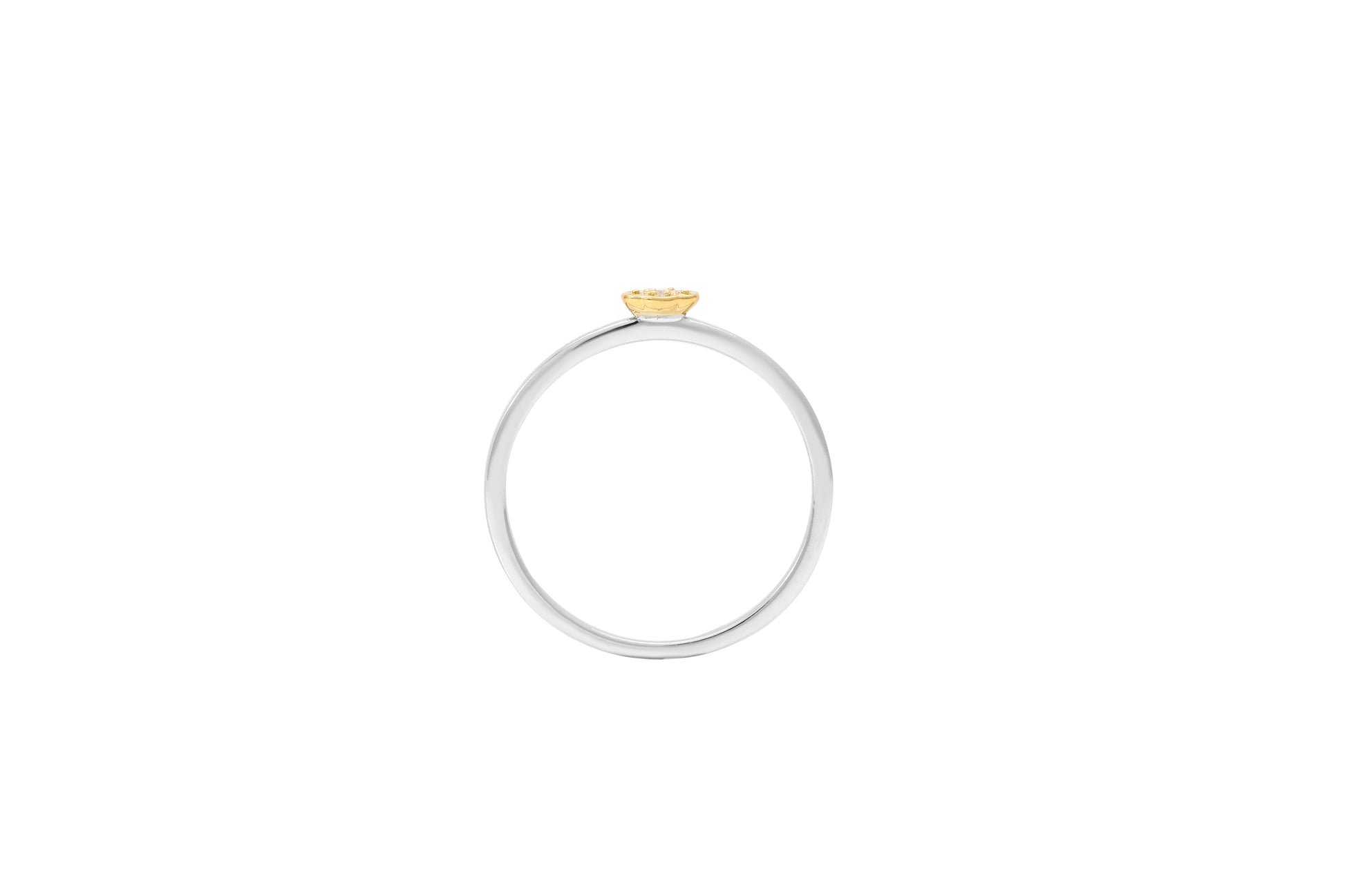 Conjunto de Plata Bañada en Oro con Diamante Verde Veronés ( Anillo ) 12 