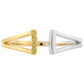Anillo de Plata Bañada en Oro con Diamante Verde Veronés