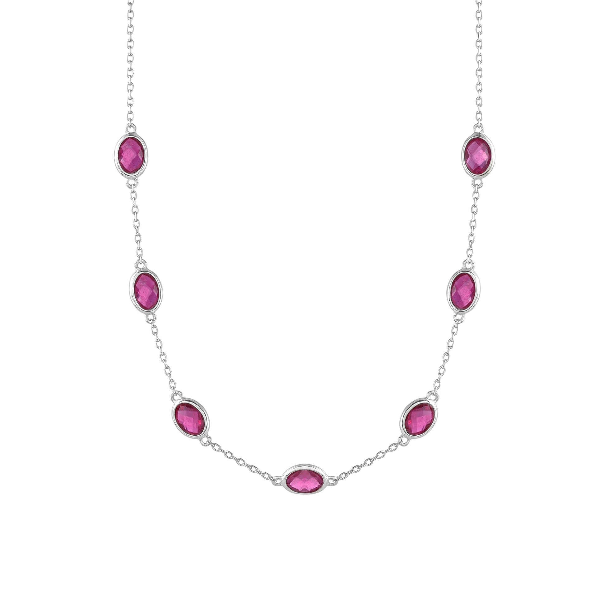 Collar de Plata con Rubí de Tailandia 1 