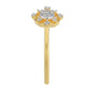 Anillo de Plata Bañada en Oro con Diamante blanco