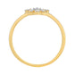 Anillo de Plata Bañada en Oro con Diamante blanco