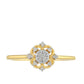 Anillo de Plata Bañada en Oro con Diamante blanco