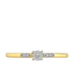 Anillo de Plata Bañada en Oro con Diamante blanco