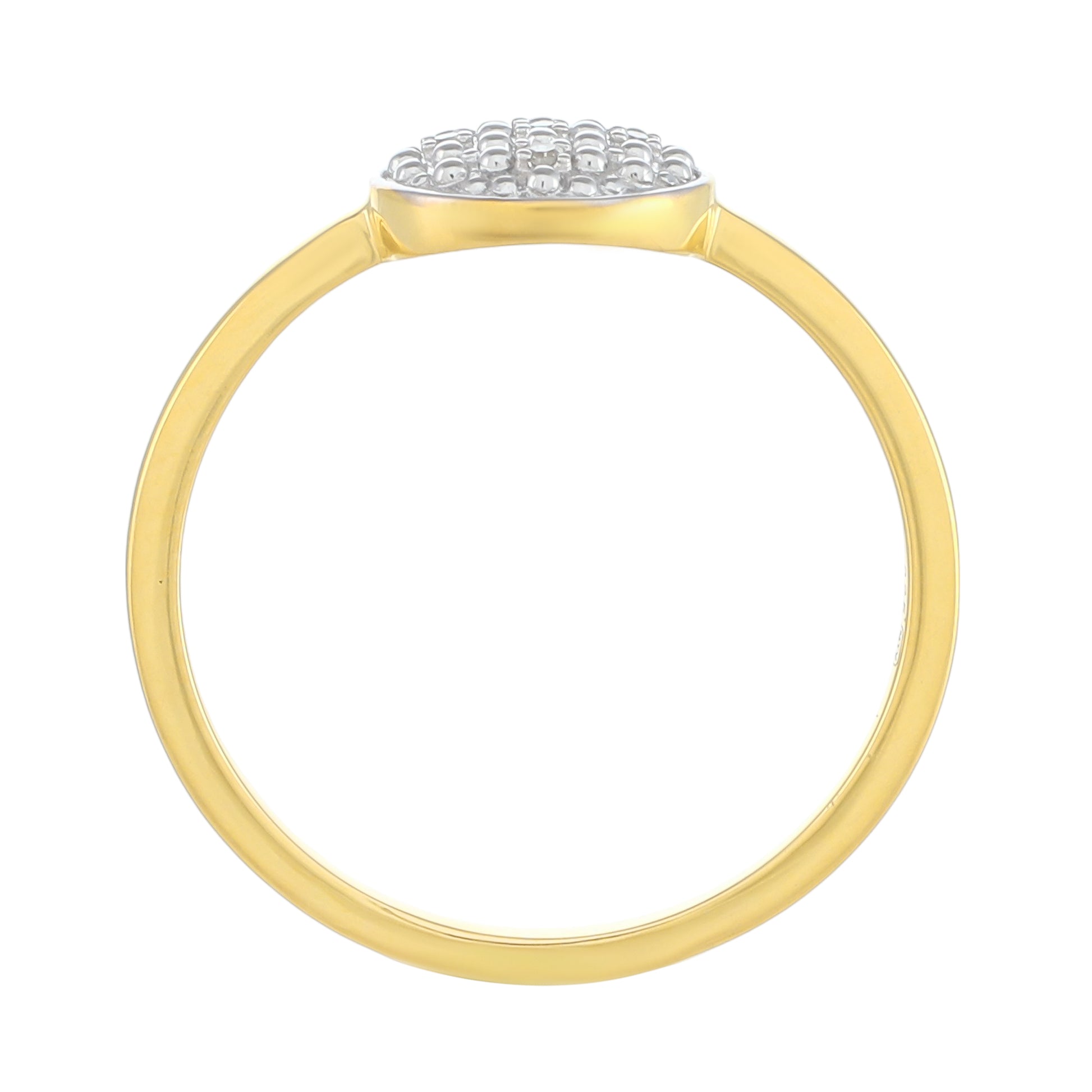 Anillo de Plata Bañada en Oro con Diamante blanco 4 