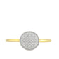 Anillo de Plata Bañada en Oro con Diamante blanco