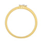 Anillo de Plata Bañada en Oro con Diamante blanco