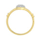 Anillo de Plata Bañada en Oro con Diamante blanco
