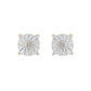 Pendientes de Plata Bañada en Oro con Diamante blanco
