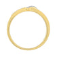Anillo de Plata Bañada en Oro con Diamante blanco