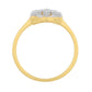 Anillo de Plata Bañada en Oro con Diamante blanco