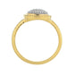 Anillo de Plata Bañada en Oro con Diamante blanco