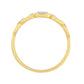 Anillo de Plata Bañada en Oro con Diamante blanco