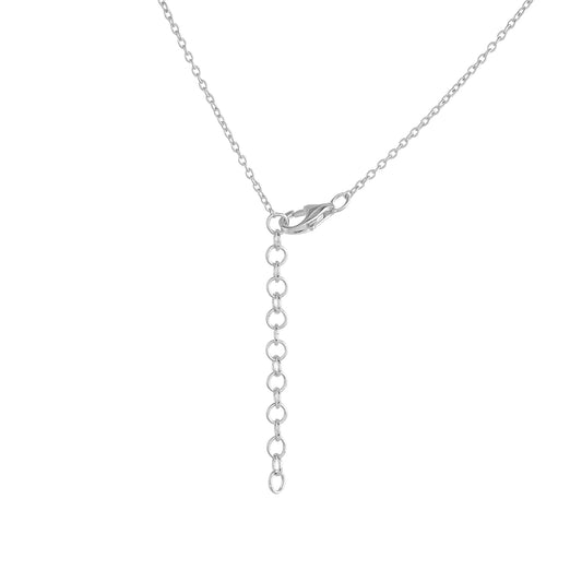 Collar de Plata con Rubí de Tailandia y Topacio Blanco