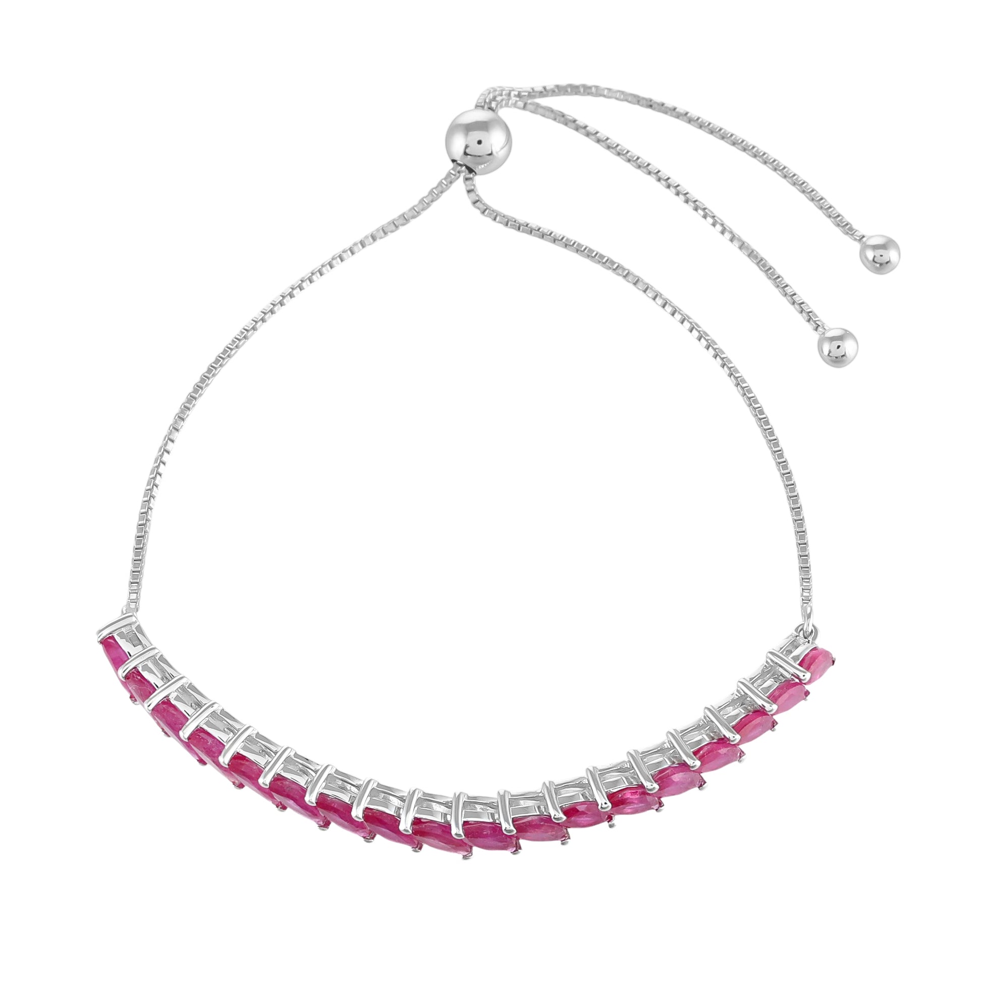 Pulsera de Plata con Rubí de Tailandia 2 