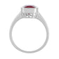 Anillo de Plata con Rubí de Tailandia