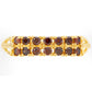 Anillo de Plata Bañada en Oro con Diamante Rojo
