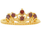 Anillo de Plata Bañada en Oro con Diamante Rojo