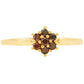 Anillo de Plata Bañada en Oro con Diamante Rojo